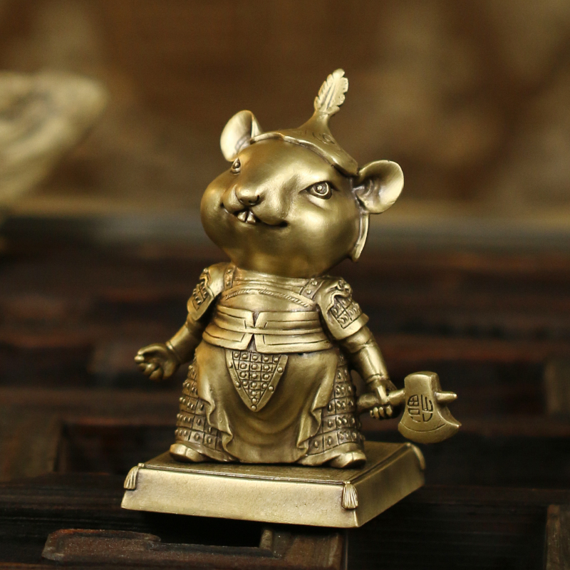 鼠年集福运的摆件 福鼠神将